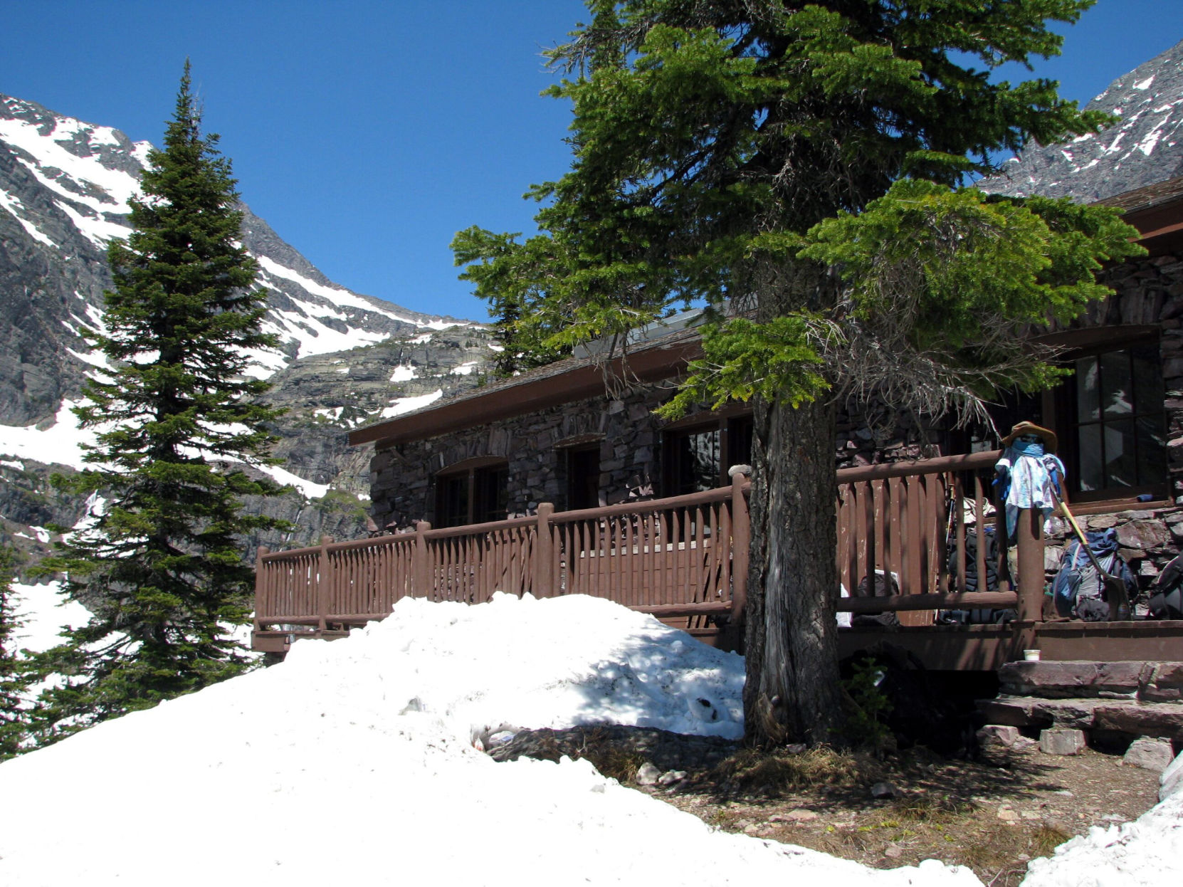 Sperry Chalet in snow